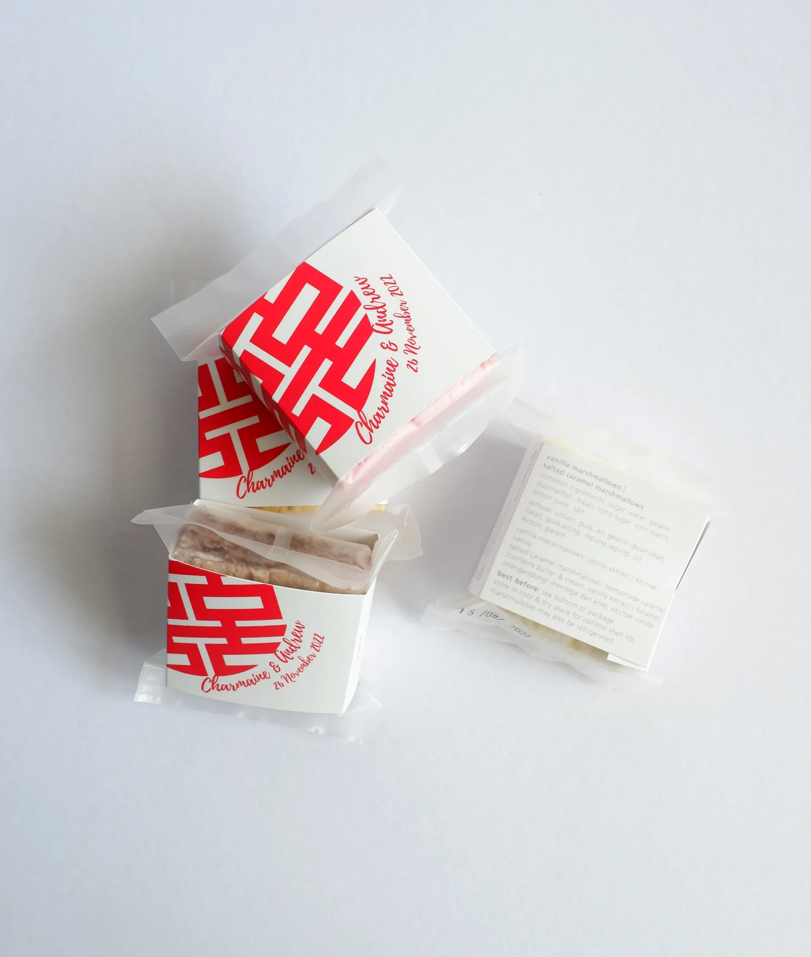 Wedding Favour: 4-cube Marshmallows - Image 2